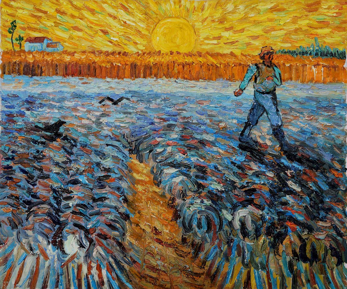 Sower with Setting Sun by Vincent Van Gogh - Click Image to Close
